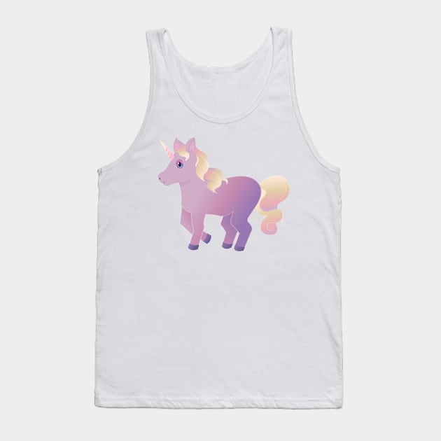 Magic Unicorn Illustration Tank Top by KookyAngie